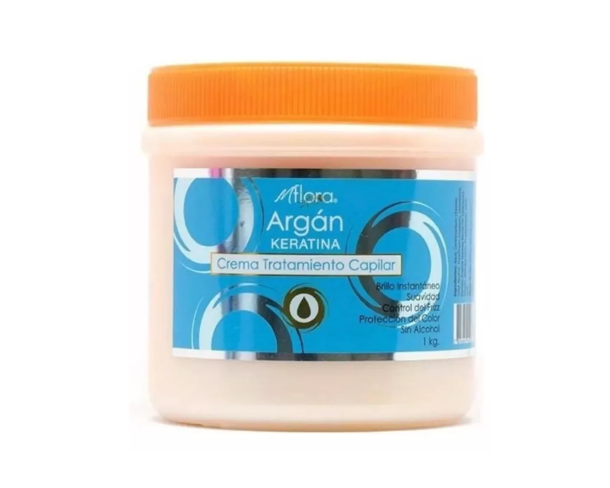 Crema Keratina Para Cabello Mflora 1000g