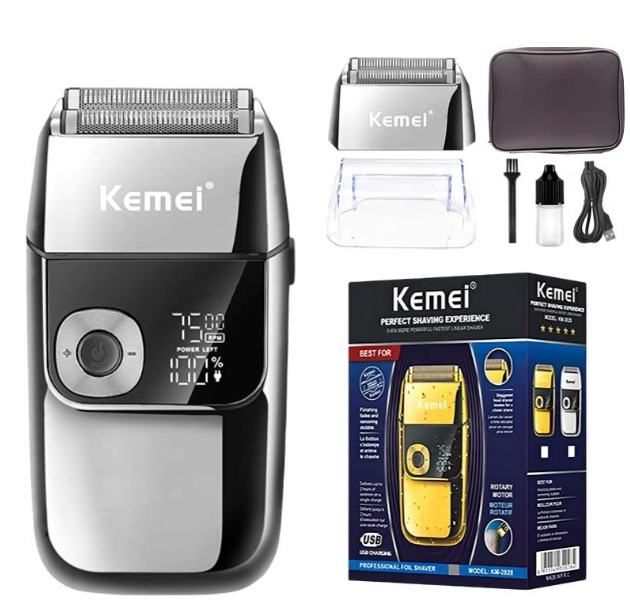 Máquina Afeitadora Professional Kemei-2028 Dorada Recargable