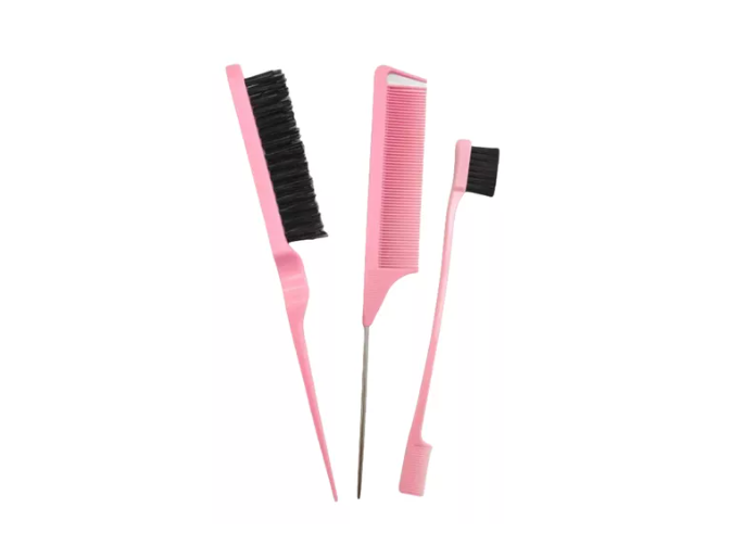 Set 3 Piezas De Cepillos Para Peinados Rosa/Negro