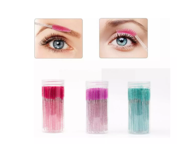 Set 100 Cepillos Desechable Para Cejas Y Pestañas Extensión