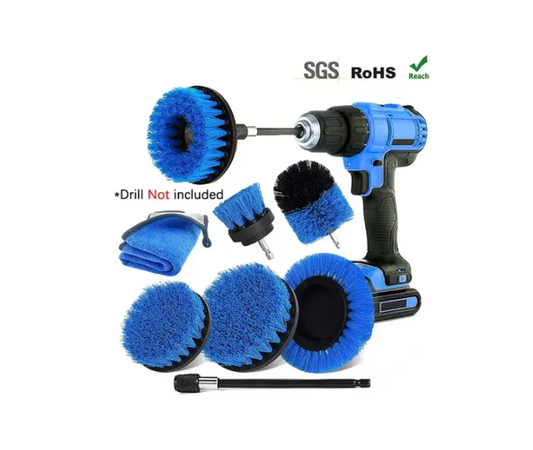Set De Cepillos Para Taladro 6 Piezas Limpieza De Auto Y Hogar