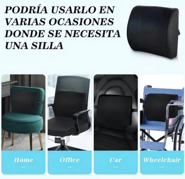 Para Silla De Ruedas Auto Oficina Cojin Soporte Espalda Corrector