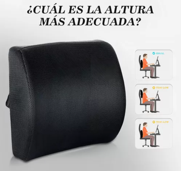 Para Silla De Ruedas Auto Oficina Cojin Soporte Espalda Corrector