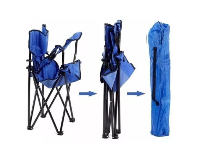 Silla Plegable Camping Playa Picnic Con Porta Vasos