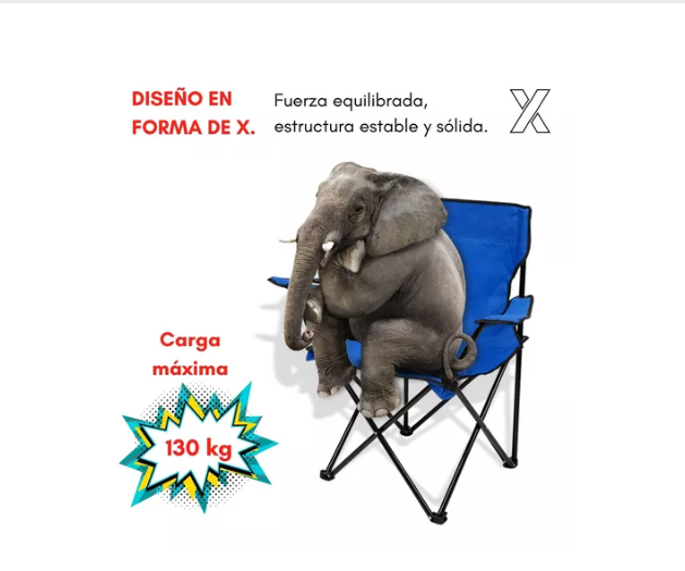 Silla Plegable Camping Playa Picnic Con Porta Vasos