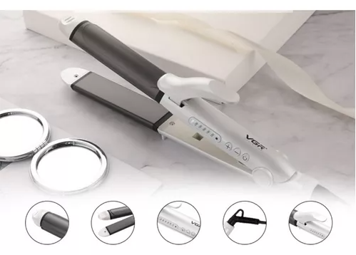 Plancha Onduladora Profesional Rizador De Pelo 2 En1 Vgr-558 Color Blanco Agregar a favoritos