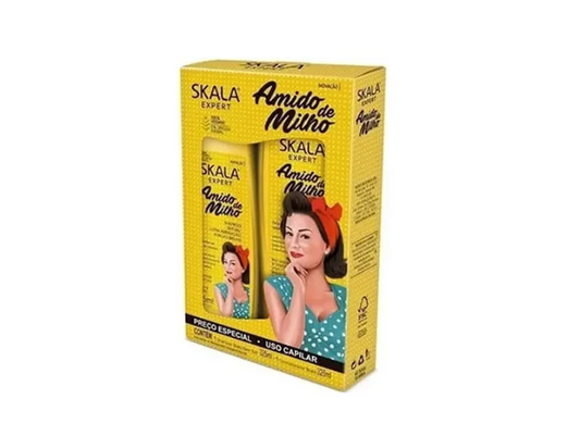 Kit Shampoo Y Acond Amido De Milho Skala Expert 650ml