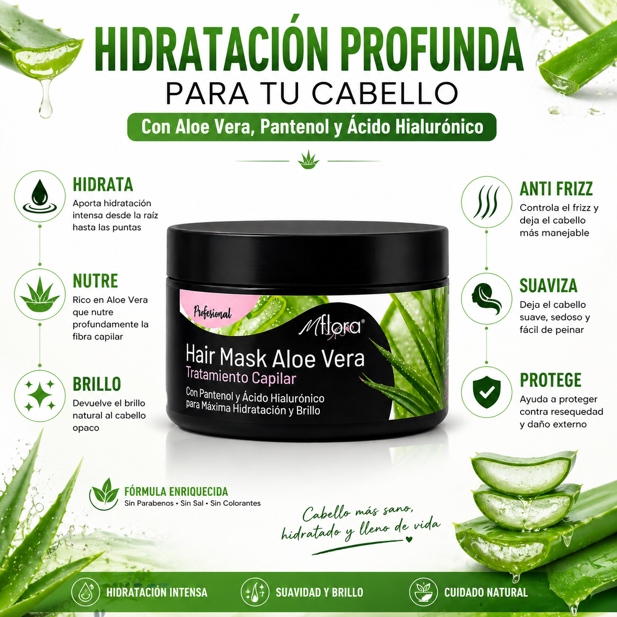 Crema Keratina De Coco / Palta / Argan 300 Gr MFlora (1 Unid