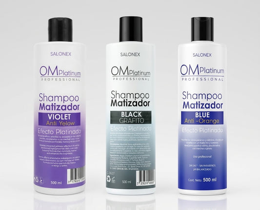 Shampoo Matizador OM Salonex Violeta / Grafito / Azul 450ml
